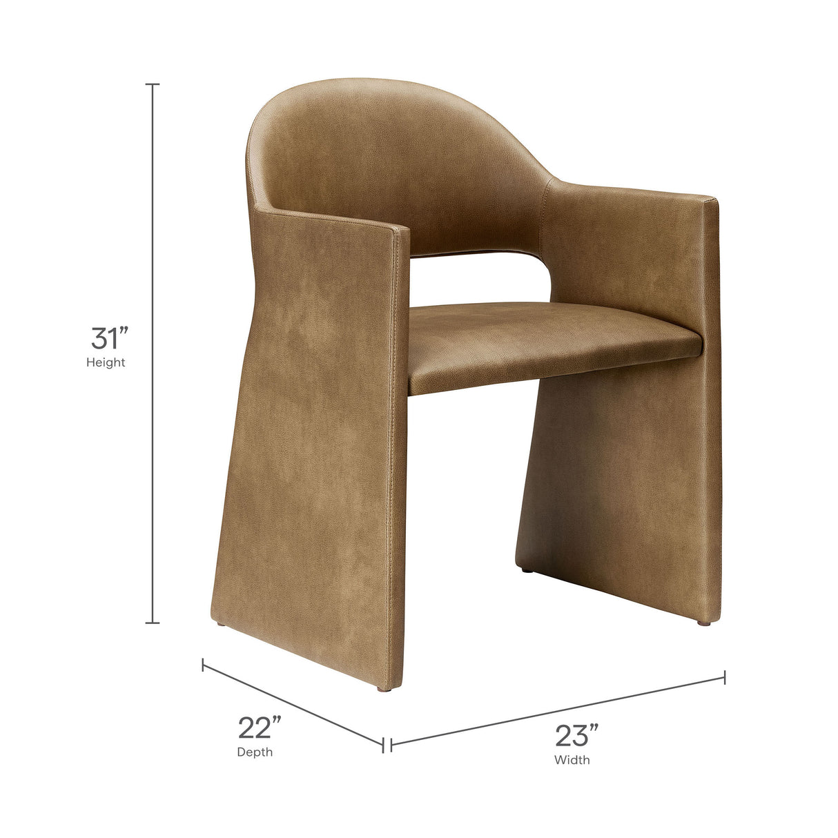 Talia Vegan Leather Dining Armchair by Modway