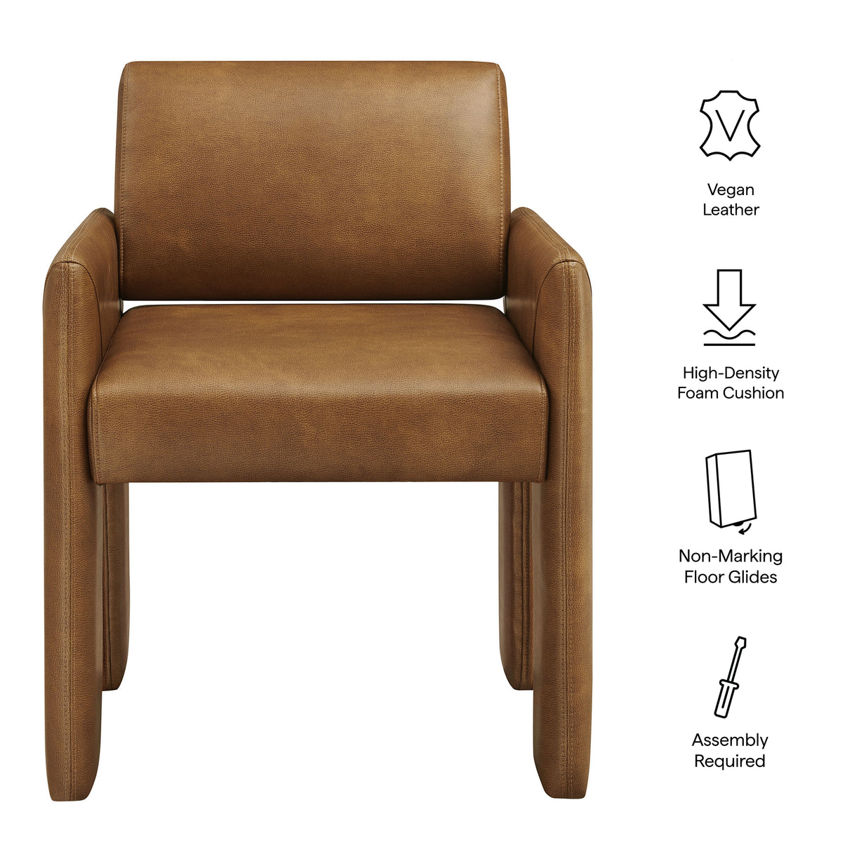Daven Vegan Leather Dining Armchair by Modway