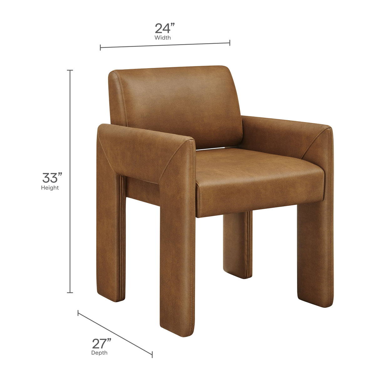 Daven Vegan Leather Dining Armchair by Modway