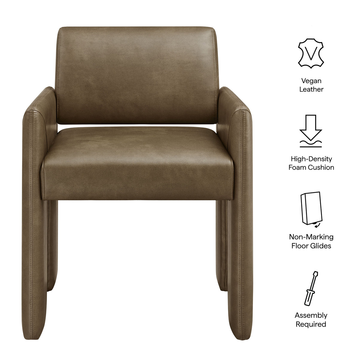 Daven Vegan Leather Dining Armchair by Modway