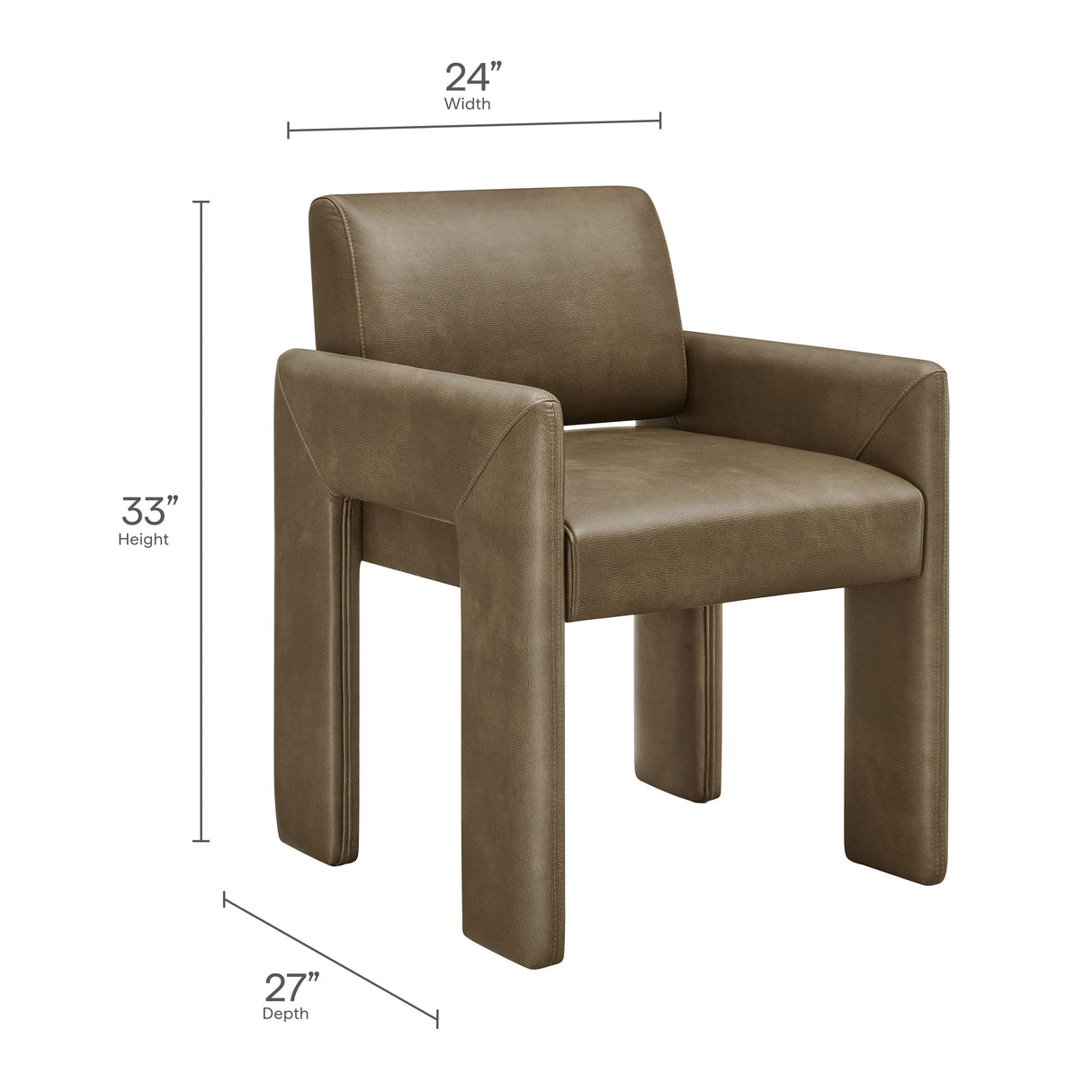 Daven Vegan Leather Dining Armchair by Modway