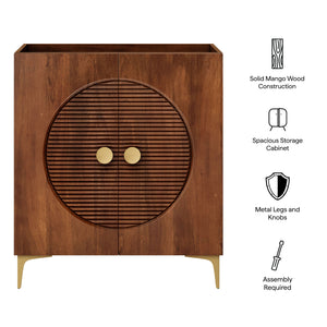 Vernon 30" Fluted Wood Vanity Cabinet Without Sink by Modway