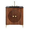 Vernon 30" Fluted Wood Bathroom Vanity Cabinet with Sink