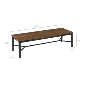 Ashlan 110" Rectangle Dining Table by Modway