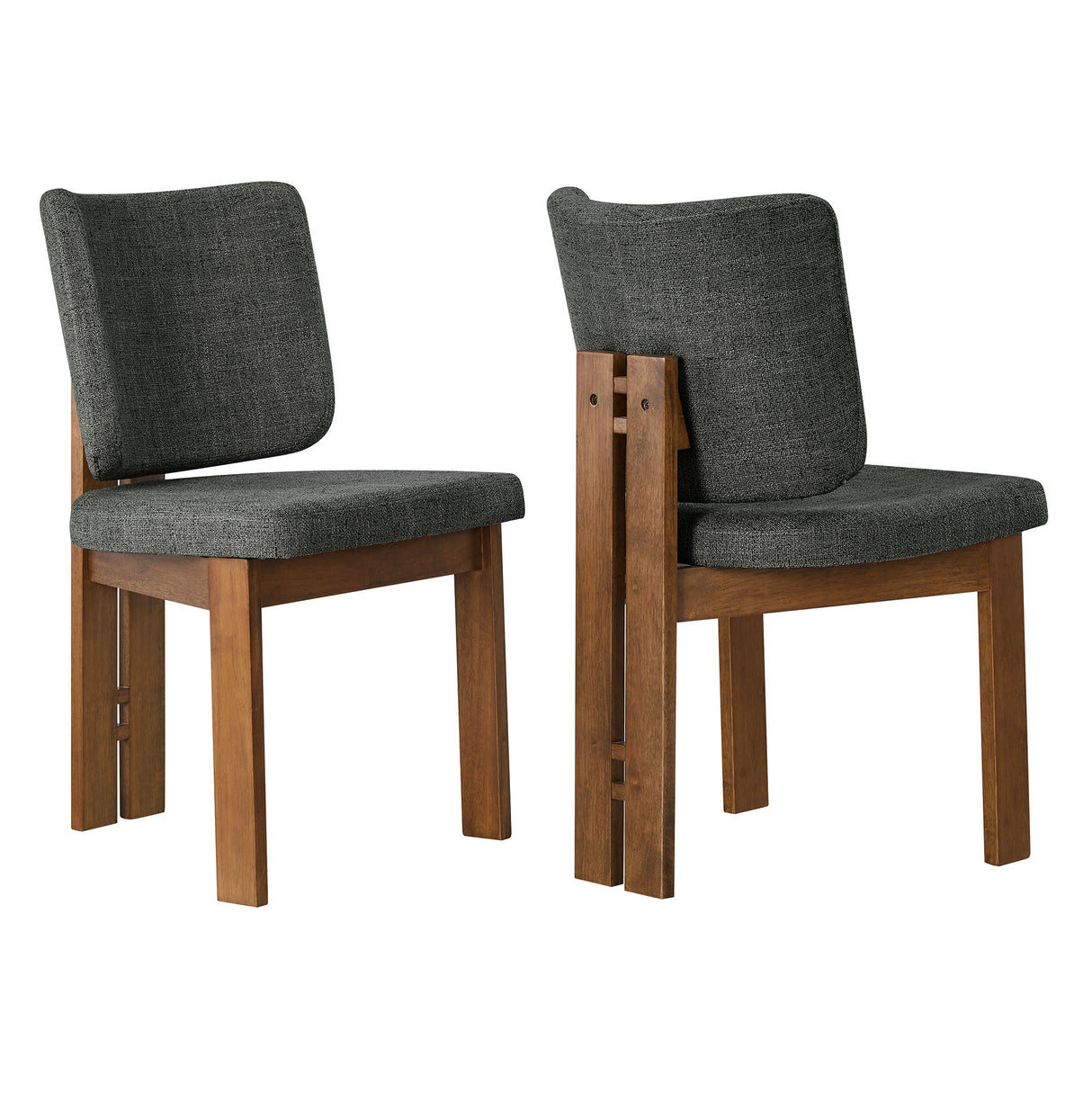 Alba Armless Upholstered Dining Chairs Set of 2 by Modway