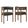 Clea Curved Upholstered Dining Chairs Set Of 2 by Modway
