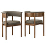 Clea Curved Upholstered Dining Chairs Set Of 2 by Modway