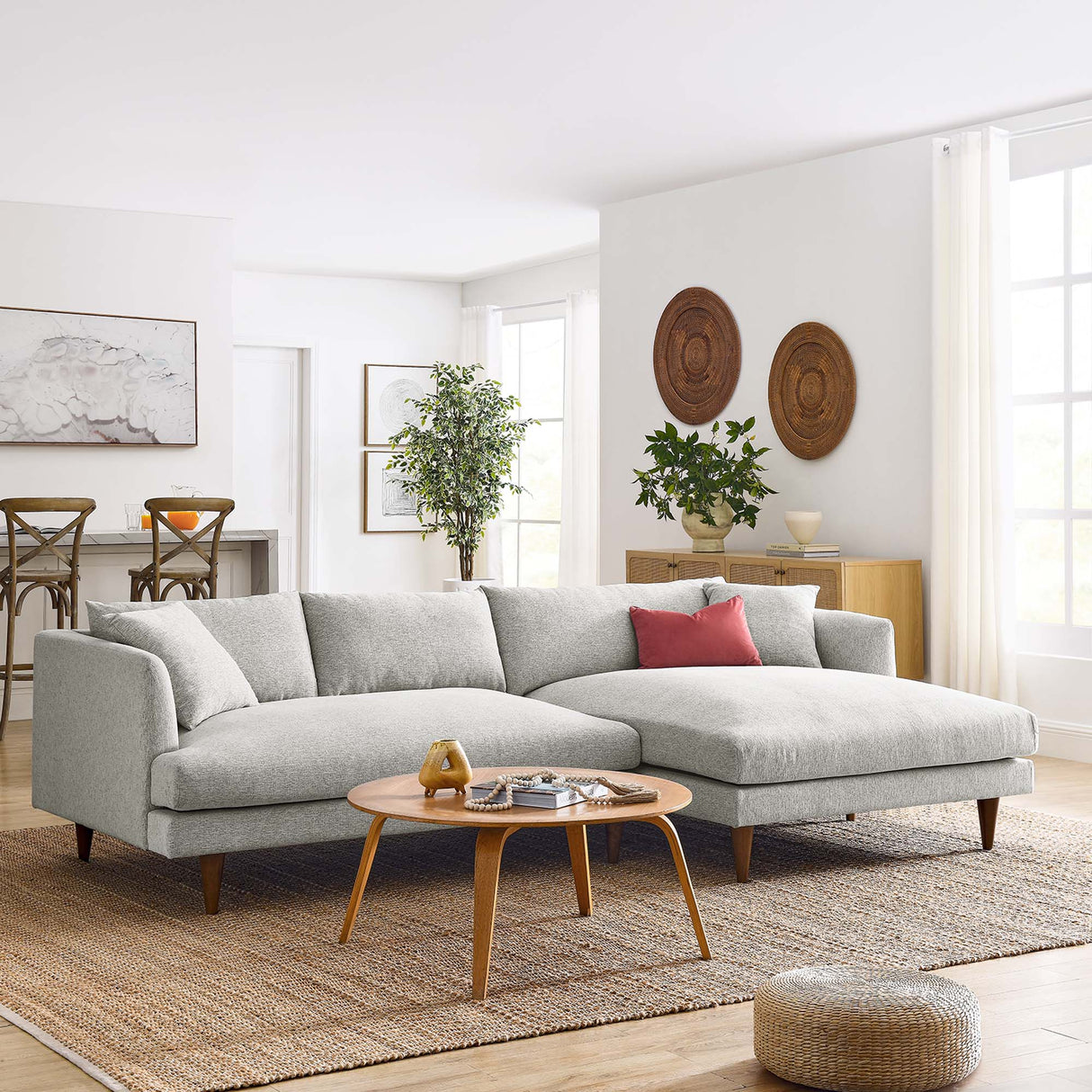 Zoya Right-Facing Down Filled Overstuffed Sectional Sofa by Modway