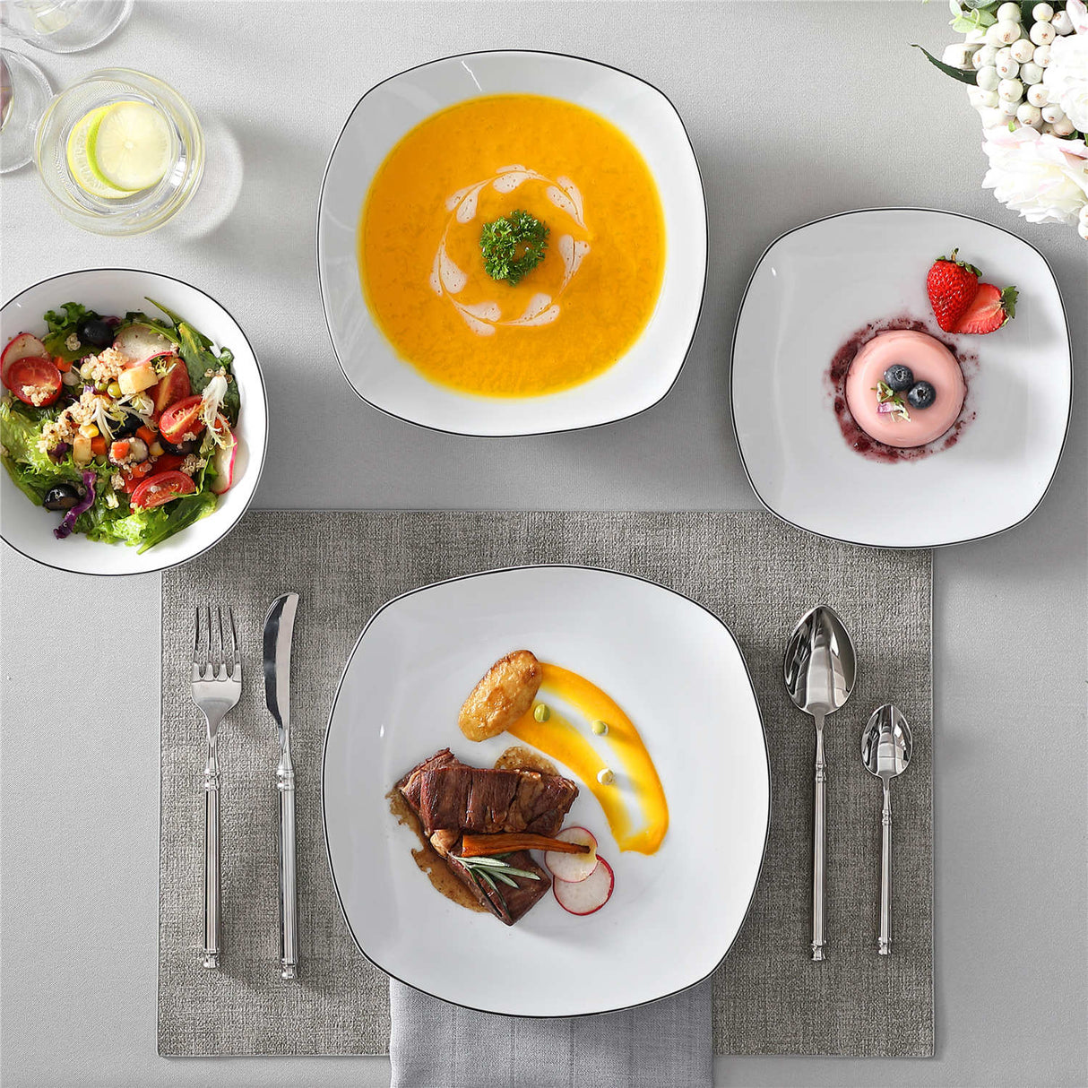 Elisa 24 Piece Dinnerware Set