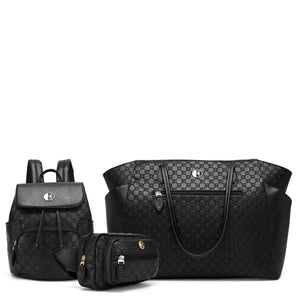 Compass-Backpack,-Weekender-&-Crossbody-Set-Bag-Set