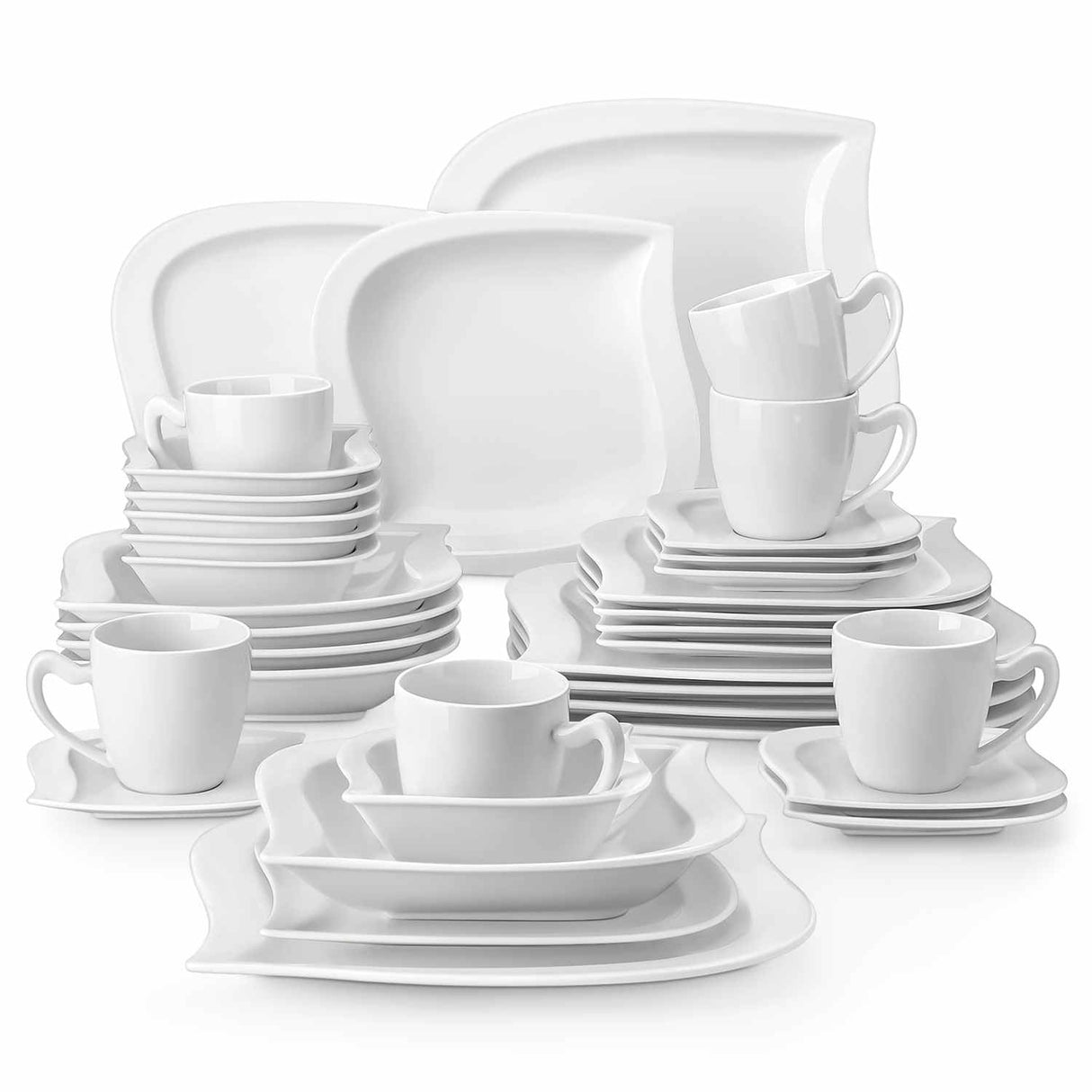 Elvira Marble Grey 36 Piece Dinnerware Set