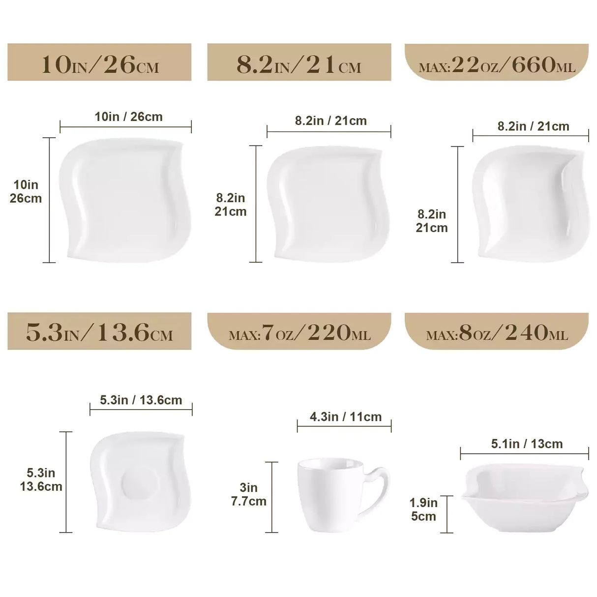 Elvira Marble Grey 36 Piece Dinnerware Set