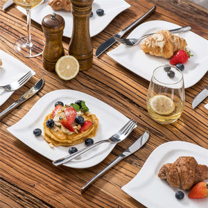 Elvira Marble Grey Dessert Plates Set of 6