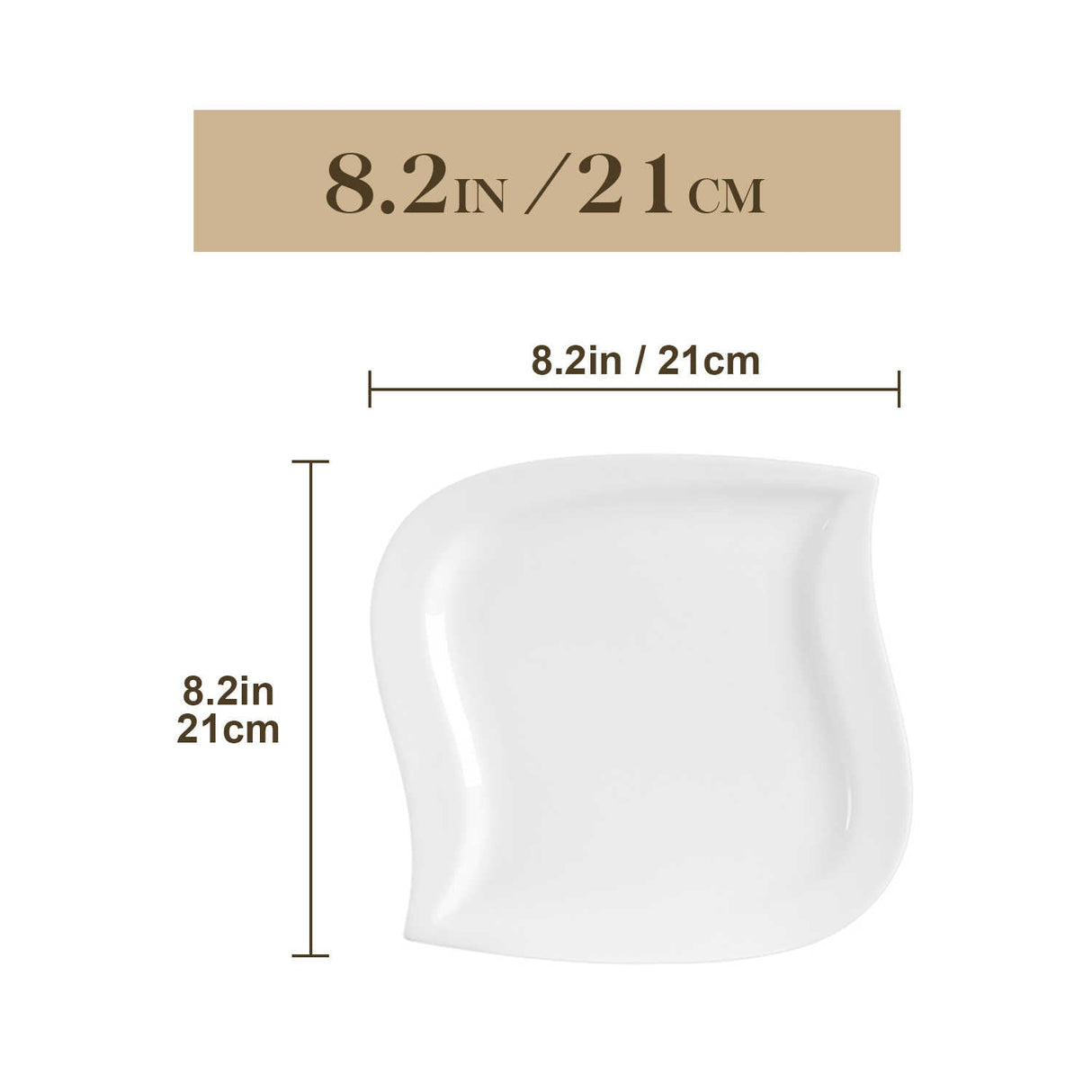 Elvira Marble Grey Dessert Plates Set of 6