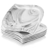 Elvira Marble Grey Dessert Plates Set of 6