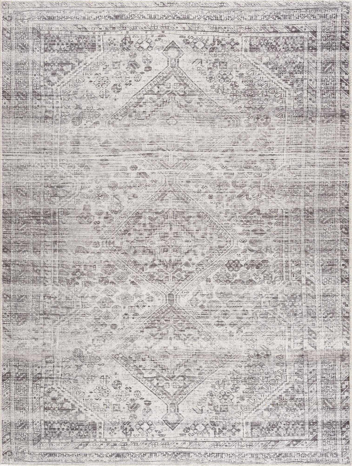 Nadie Blue Gray Medallion Area Rug - Clearance