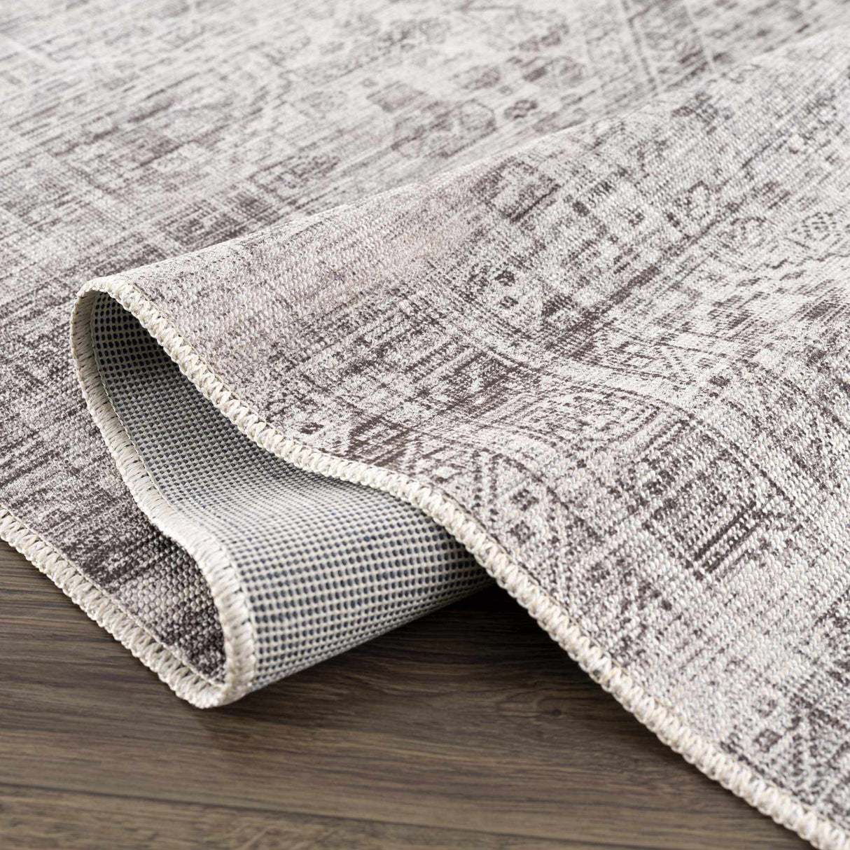 Nadie Blue Gray Medallion Area Rug - Clearance