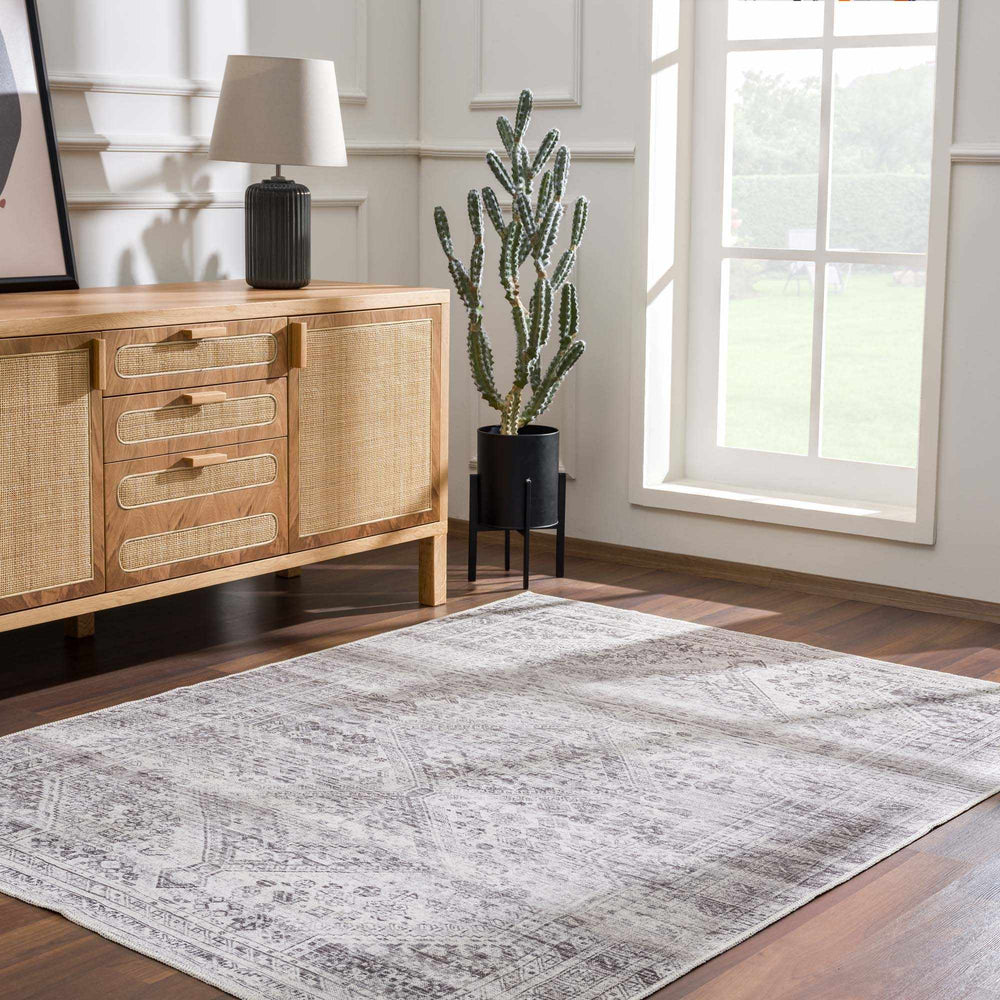 Nadie Blue Gray Medallion Area Rug - Clearance