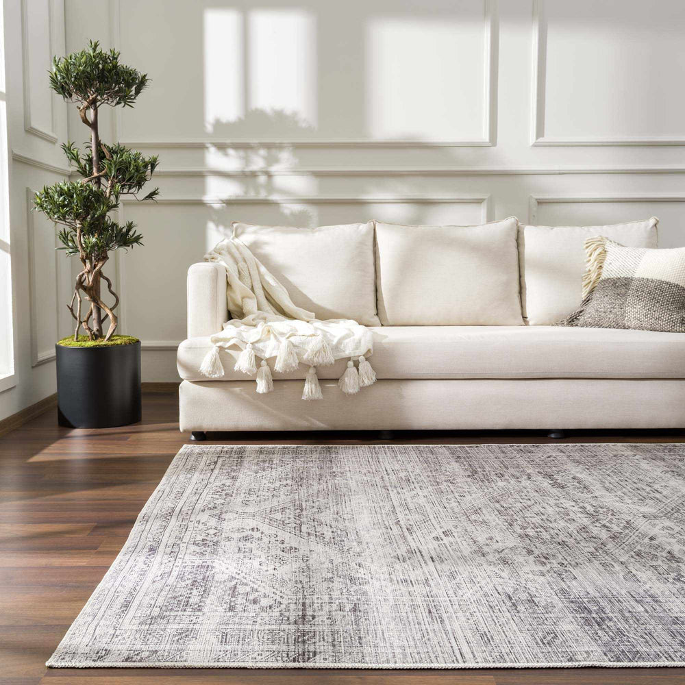 Nadie Blue Gray Medallion Area Rug - Clearance
