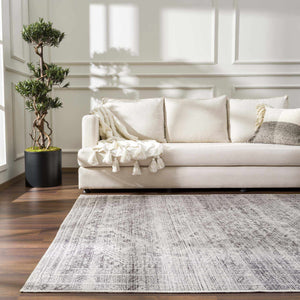 Nadie Blue Gray Medallion Area Rug - Clearance