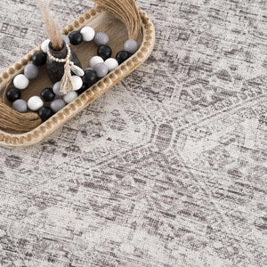 Nadie Blue Gray Medallion Area Rug - Clearance