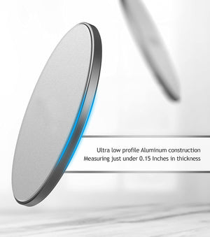 Stick-on iPhone Holder, Compatible with MagSafe Mount (Ultra Slim 0.15") Secure Magnetic Mounting Disk for Wall, Car Dash, Home Gym, Kitchen Fridge Accessories (Adhesive Sticker Back)