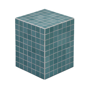 Callista 18" Modern Bohemian Ceramic Tiled Rectangle End Table