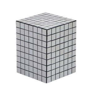 Callista 18" Modern Bohemian Ceramic Tiled Rectangle End Table
