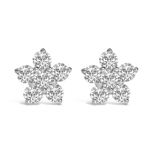 10K Gold 1/2 Cttw Lab Grown Diamond Star Stud Earrings