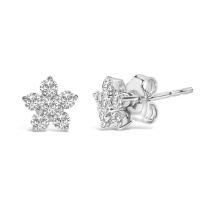 10K Gold 1/2 Cttw Lab Grown Diamond Star Stud Earrings