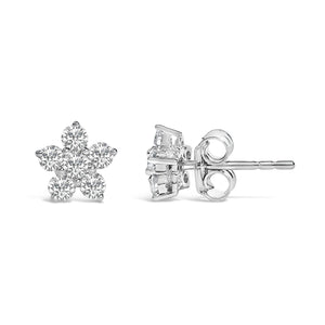 10K Gold 1/2 Cttw Lab Grown Diamond Star Stud Earrings
