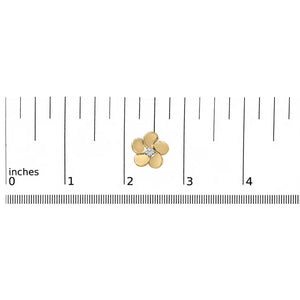 10K Gold 1/3 Cttw Lab Grown Diamond Flower Petal Stud Earrings