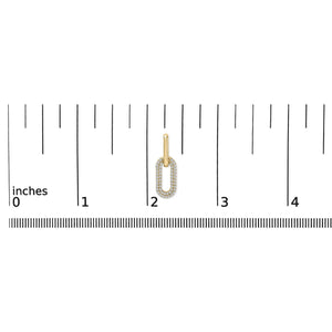 10K Gold 1/2 Cttw Lab Grown Diamond Dangling Paperclip Drop Earrings