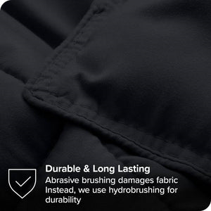 Twin/Twin XL Super Soft Lightweight Down Alternative Comforter Set in Black