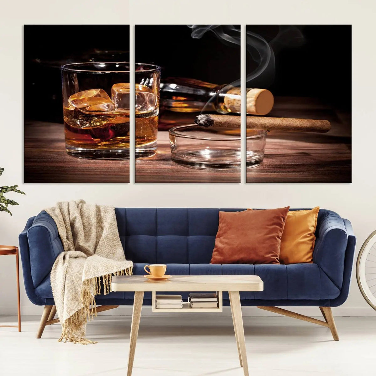 Elegant Whiskey Art Canvas Print Whiskey Printing Cuban