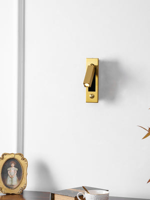 Recessed Folding Bedside Wall Sconce with Warm LED | Flush Reading Light for Bedrooms