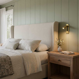 Recessed Folding Bedside Wall Sconce with Warm LED | Flush Reading Light for Bedrooms