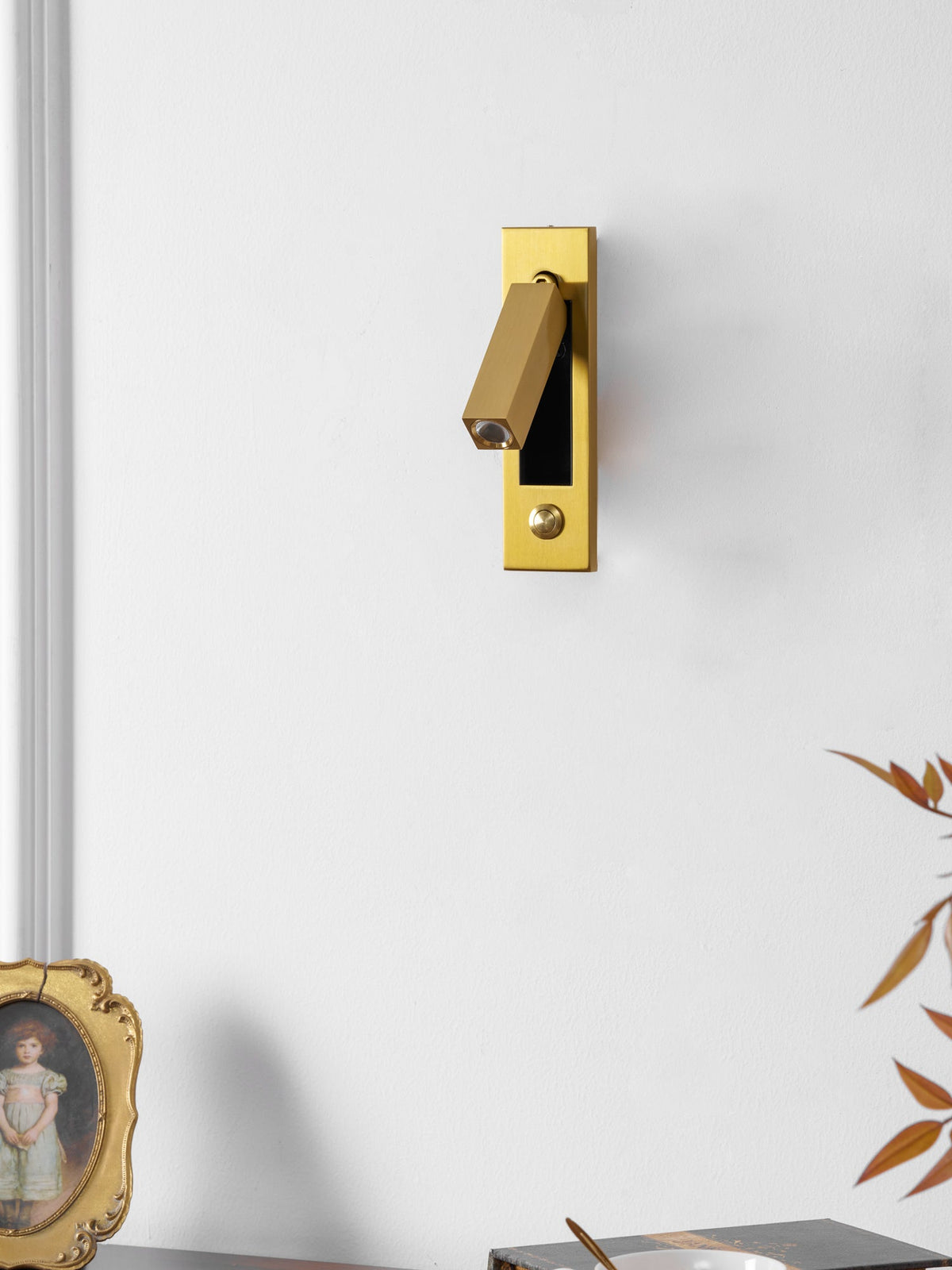Recessed Folding Bedside Wall Sconce with Warm LED | Flush Reading Light for Bedrooms