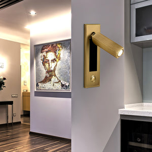 Recessed Folding Bedside Wall Sconce with Warm LED | Flush Reading Light for Bedrooms