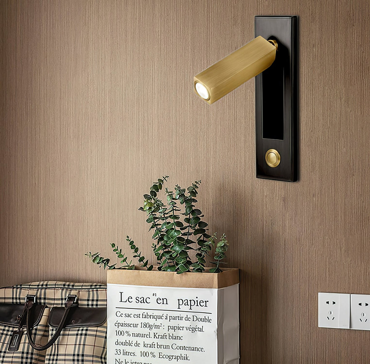 Recessed Folding Bedside Wall Sconce with Warm LED | Flush Reading Light for Bedrooms