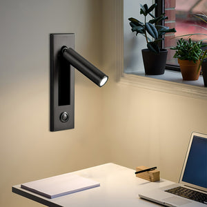 Recessed Folding Bedside Wall Sconce with Warm LED | Flush Reading Light for Bedrooms