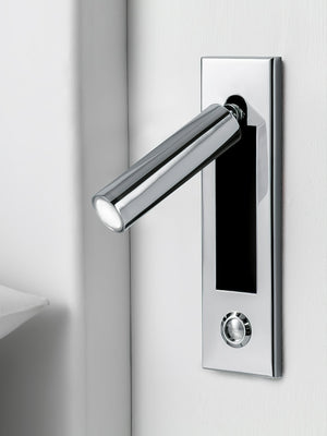 Recessed Folding Bedside Wall Sconce with Warm LED | Flush Reading Light for Bedrooms