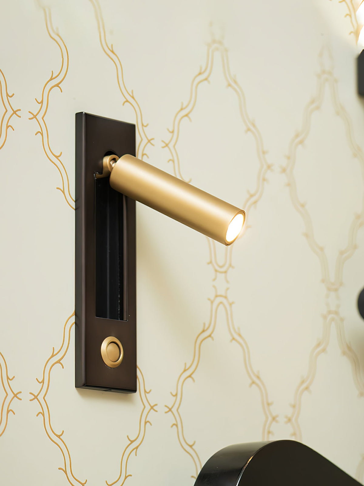 Recessed Folding Bedside Wall Sconce with Warm LED | Flush Reading Light for Bedrooms
