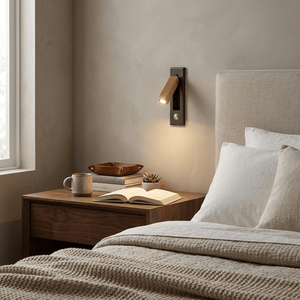 Recessed Folding Bedside Wall Sconce with Warm LED | Flush Reading Light for Bedrooms