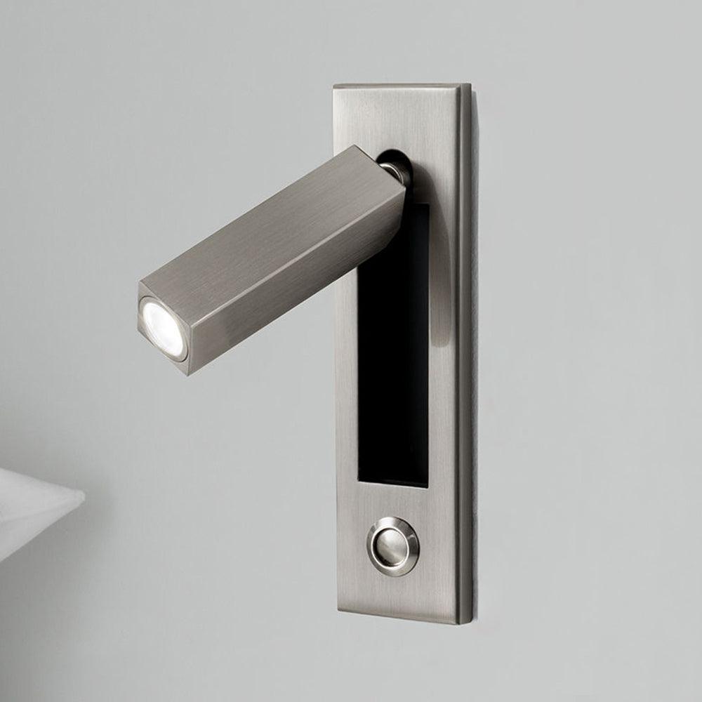Recessed Folding Bedside Wall Sconce with Warm LED | Flush Reading Light for Bedrooms