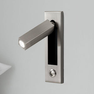 Recessed Folding Bedside Wall Sconce with Warm LED | Flush Reading Light for Bedrooms