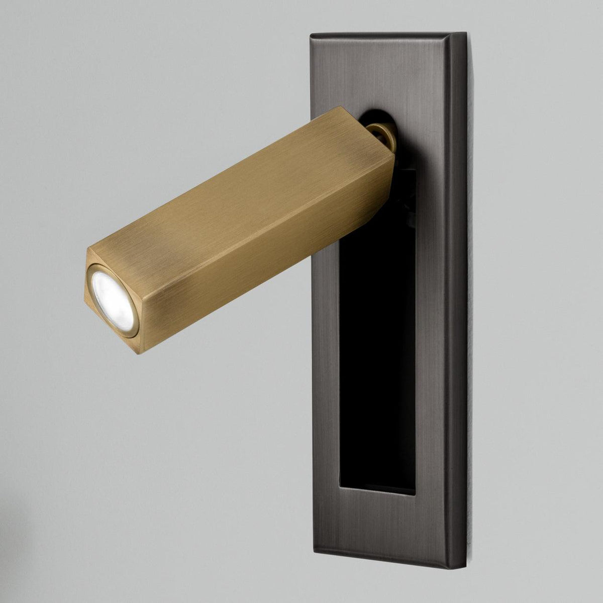 Recessed Folding Bedside Wall Sconce with Warm LED | Flush Reading Light for Bedrooms