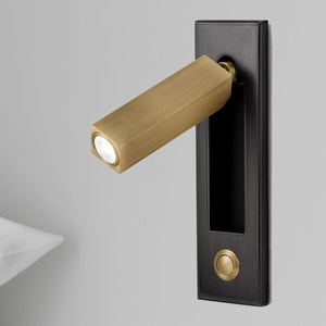Recessed Folding Bedside Wall Sconce with Warm LED | Flush Reading Light for Bedrooms