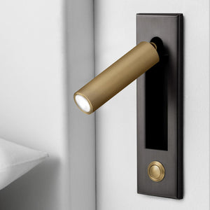 Recessed Folding Bedside Wall Sconce with Warm LED | Flush Reading Light for Bedrooms