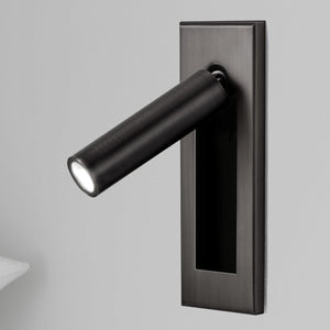 Recessed Folding Bedside Wall Sconce with Warm LED | Flush Reading Light for Bedrooms